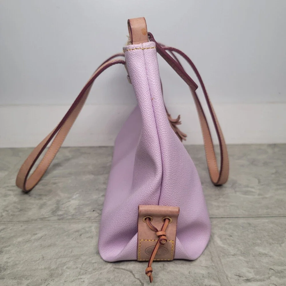 Dooney & Bourke Wakefield Pebbled Leather Tassel Tote Bag in Mauve